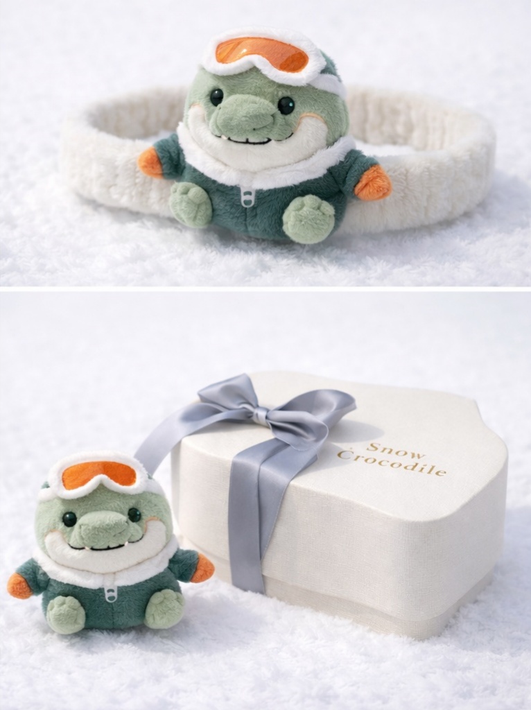 Gator Baby Headband – Cute Winter Accessory with Ski Goggles for Babies