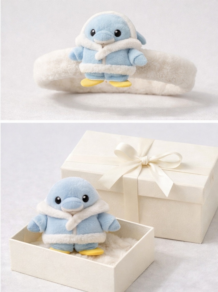 Baby Penguin-Themed Plush Headband – Ideal for Winter Photoshoots and Gifts