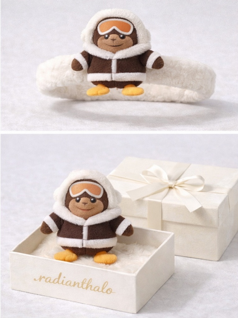 Cozy Sloth-Themed Plush Baby Headband – Comfortable and Cute for Cold Weather