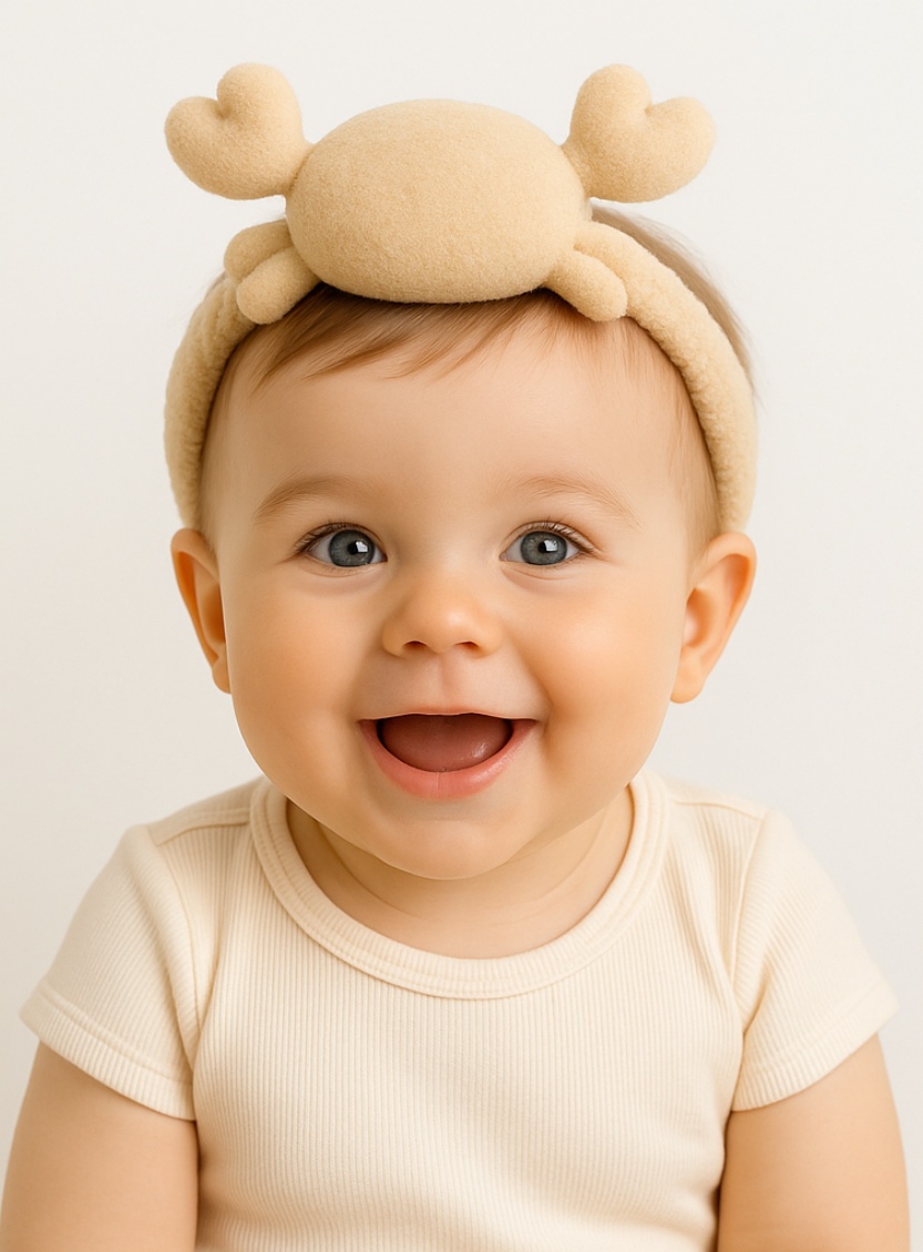 Crab Baby Headband: Cozy and Cute for Baby Photoshoots