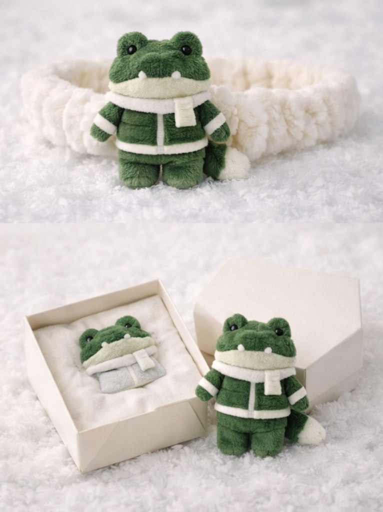 Frog Baby Headband – Soft Winter Gear with Scarf for Babies