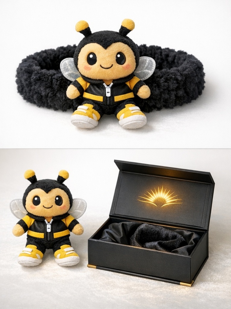Bumblebee Baby Headband – Cozy Winter Gear for Little Ones