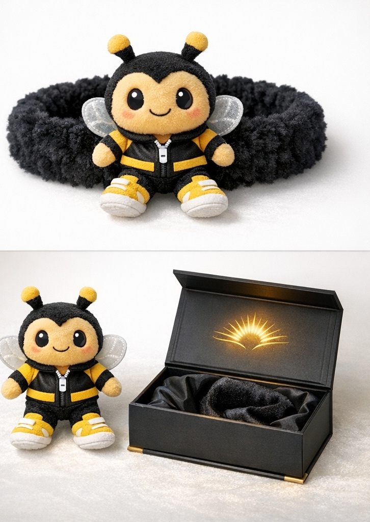 Baby Headband with Cartoon Bee | Cute and Soft Headbands for Baby Photography