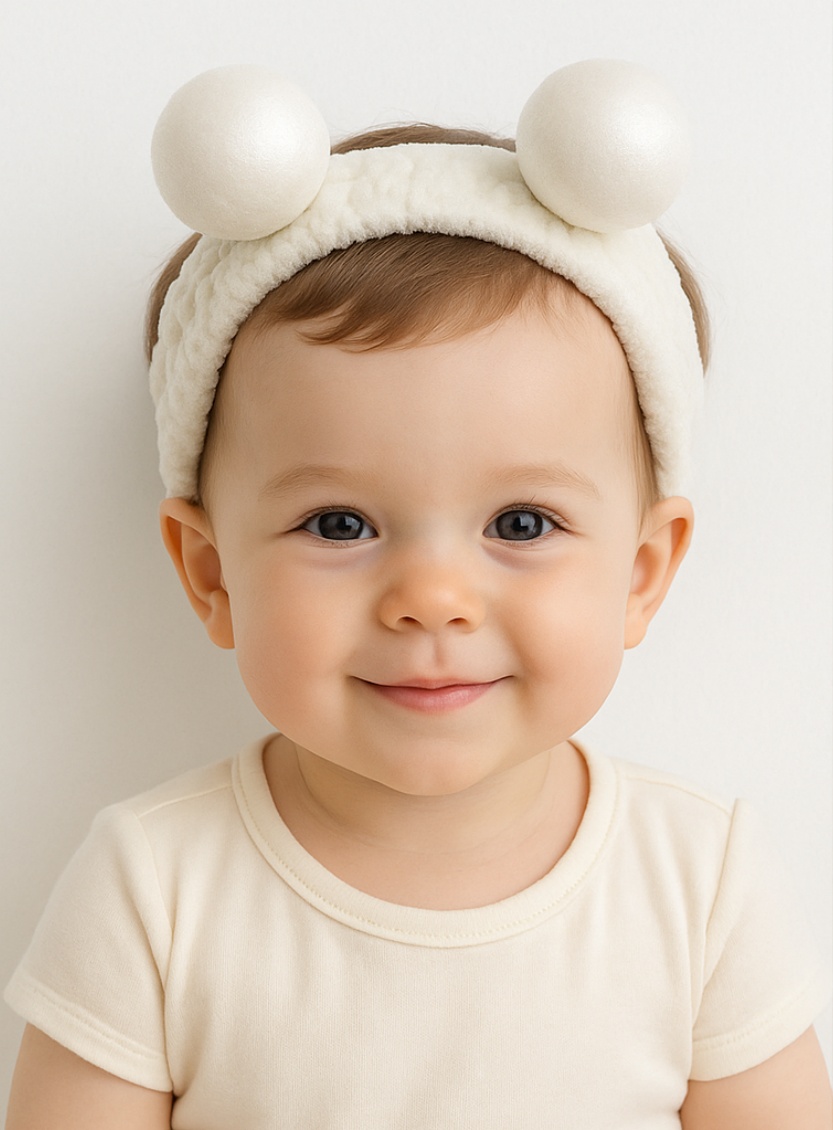 Luxury Pearl Bubble Gem Baby Headband - High-Quality Baby Accessories