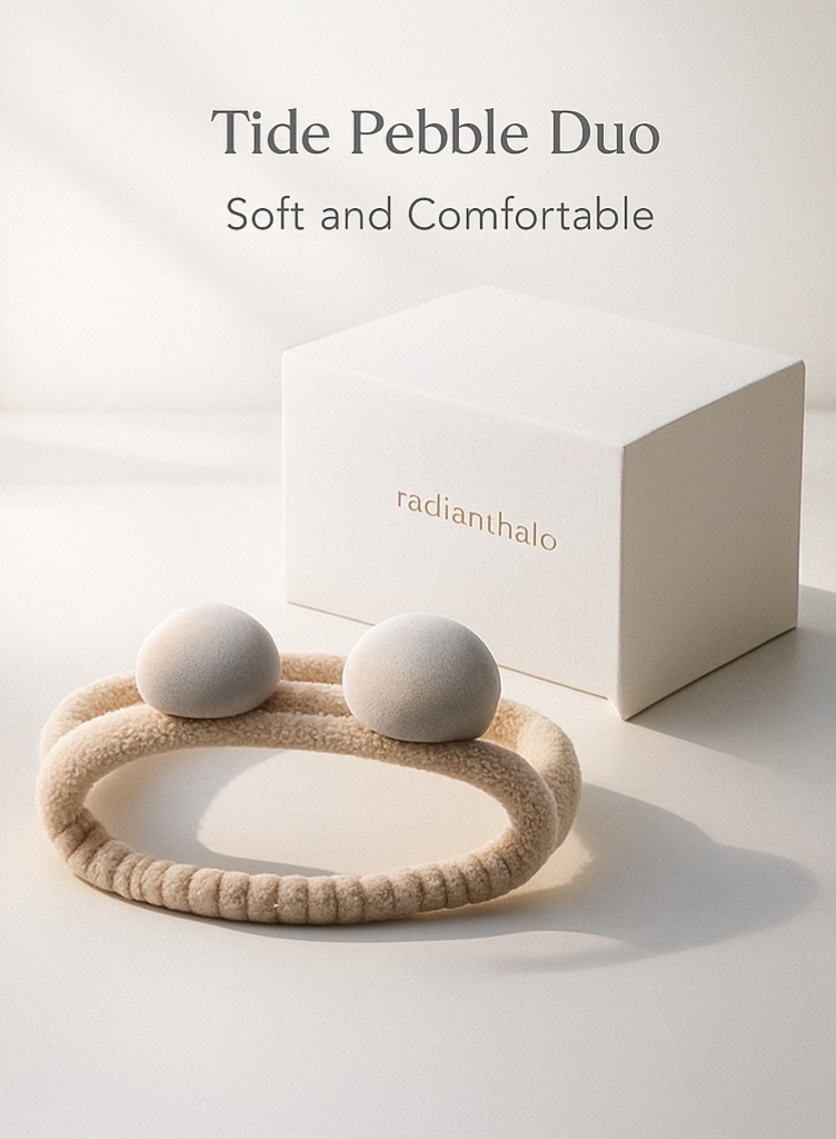 Tide Pebble Duo Headband - Soft Plush with Trendy Style for Retail