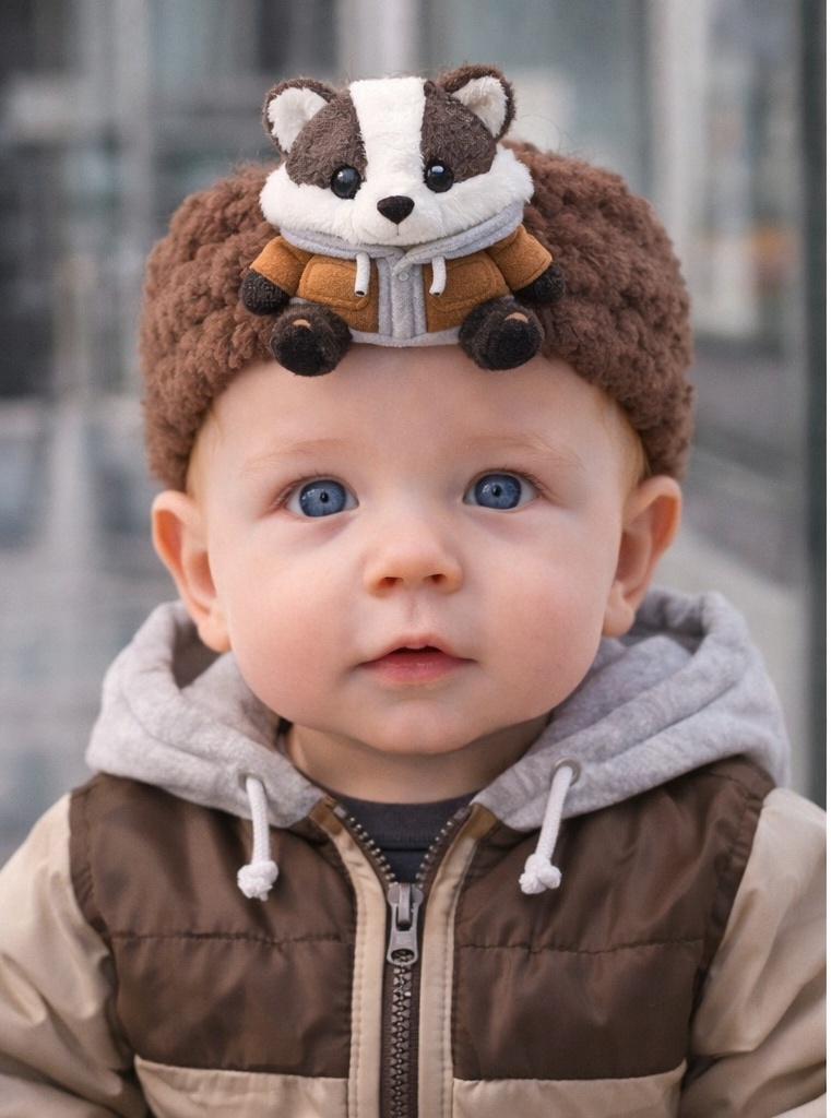 Snow Monkey Baby Headband – Fleece and Ski Goggles for Baby Winter Fashion