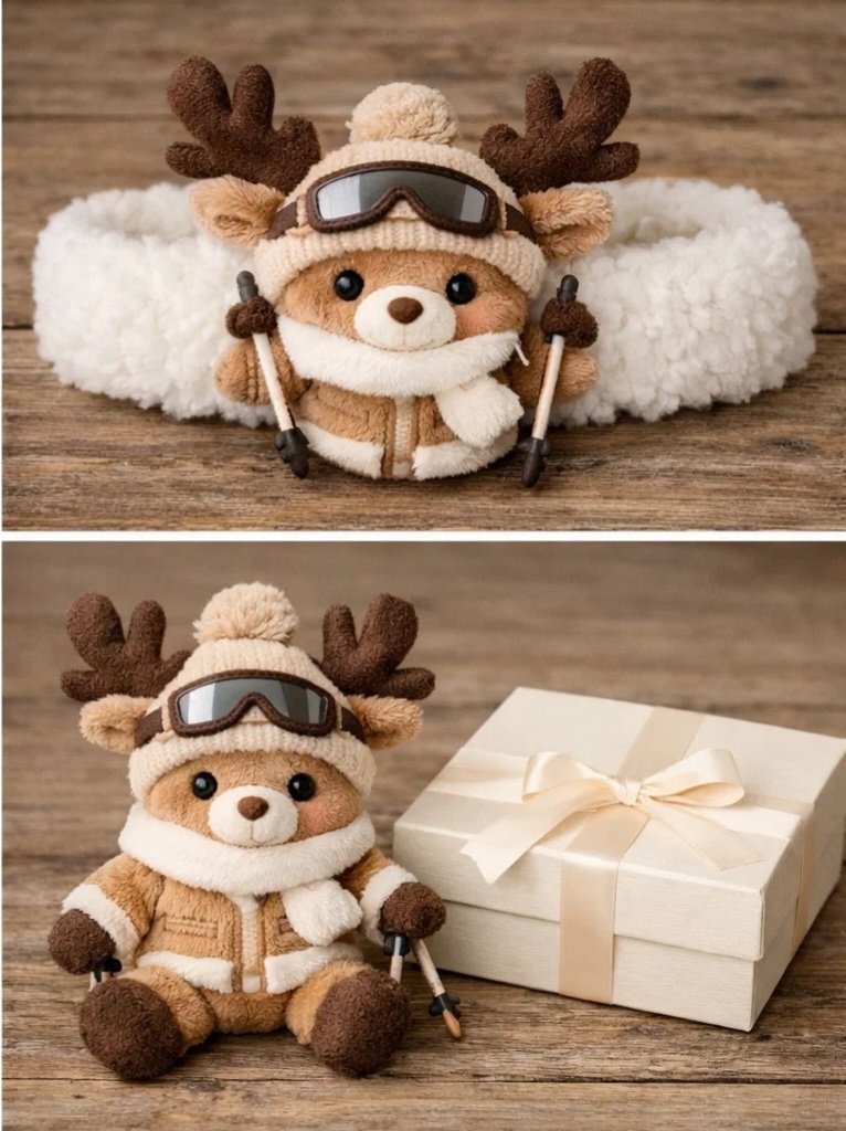 Baby Deer-Themed Plush Headband – Cozy, Cute, and Perfect for Winter Photoshoots