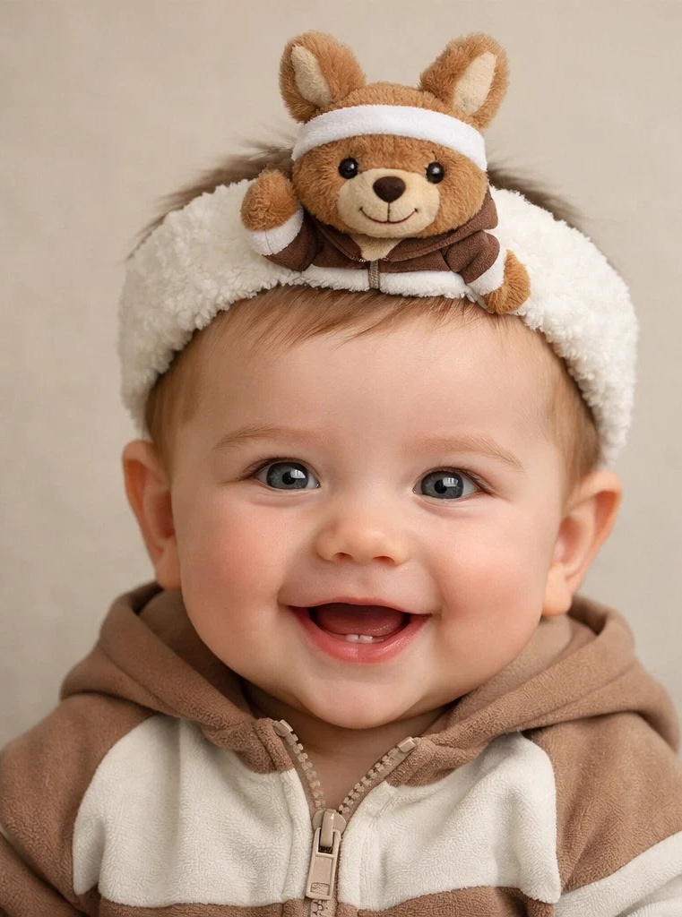 Cute Hedgehog Baby Headband – Winter Adventure Ready