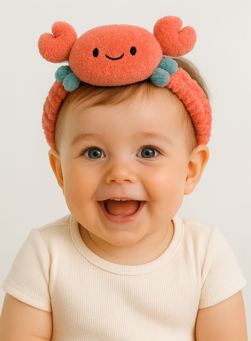 Luxurious Baby Headbands with Soft Fabrics and Vibrant, Removable Decorations