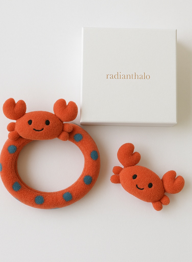 Crab-Themed Plush Baby Headband - Fun and Comfortable for Baby Apparel