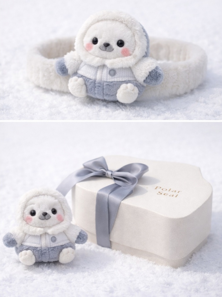 Shiba Inu Baby Headband – Cozy Winter Fleece with Scarf