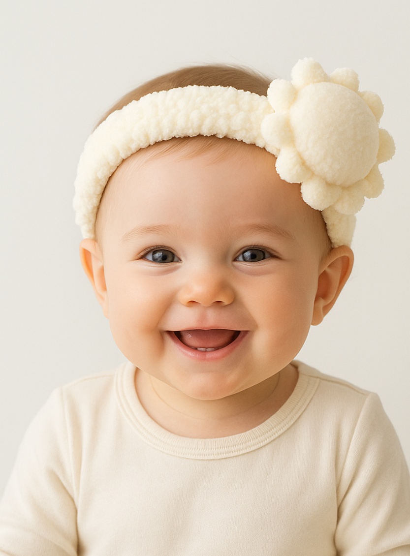 Flower Baby Headband: Playful and Chic for Baby Photoshoots