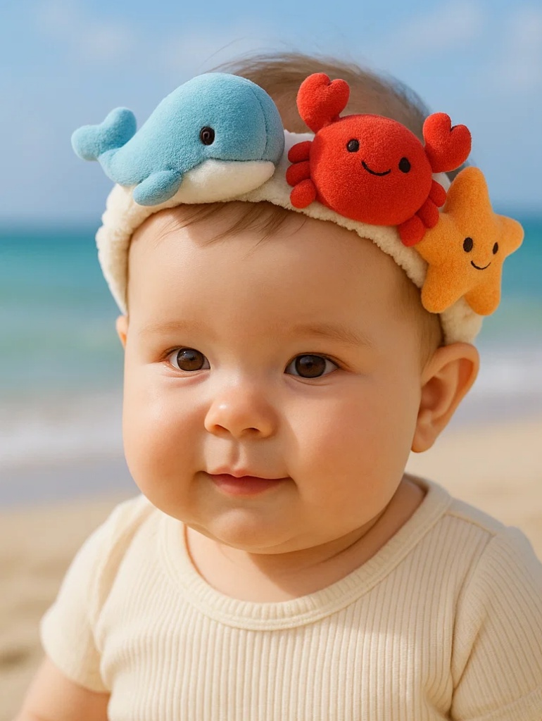 Detachable Durable  Little whale Baby Headband