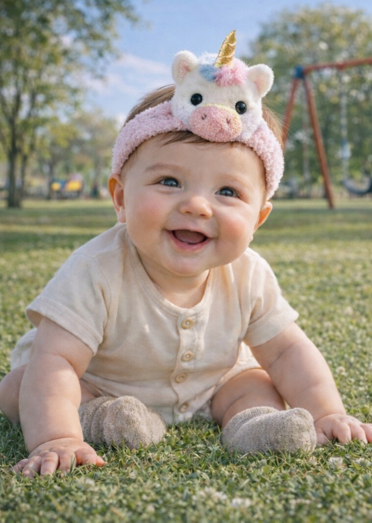 Unicorn Plush Baby Headband – Fantasy-Inspired Headwear for Newborn Girls