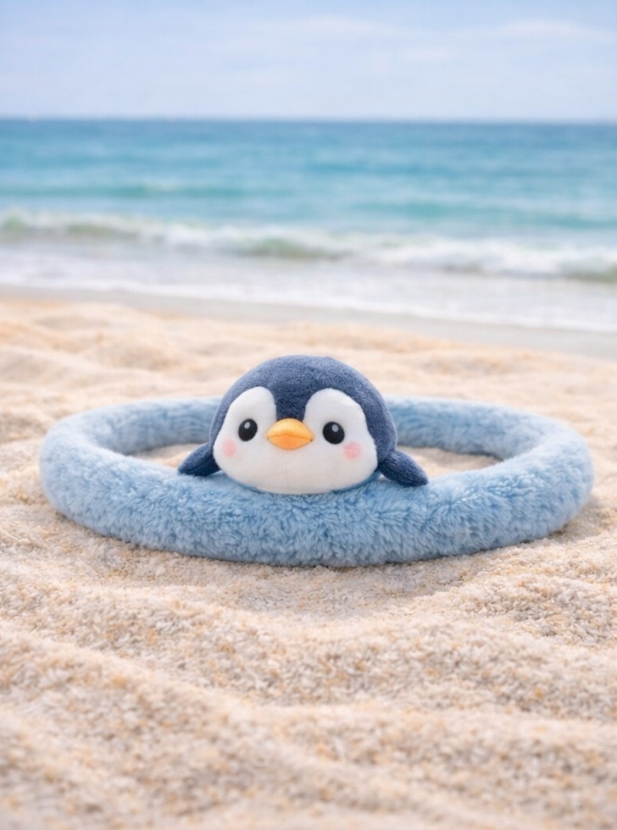 Diadema de pingüino de peluche para bebé – Banda marina suave para recién nacidos