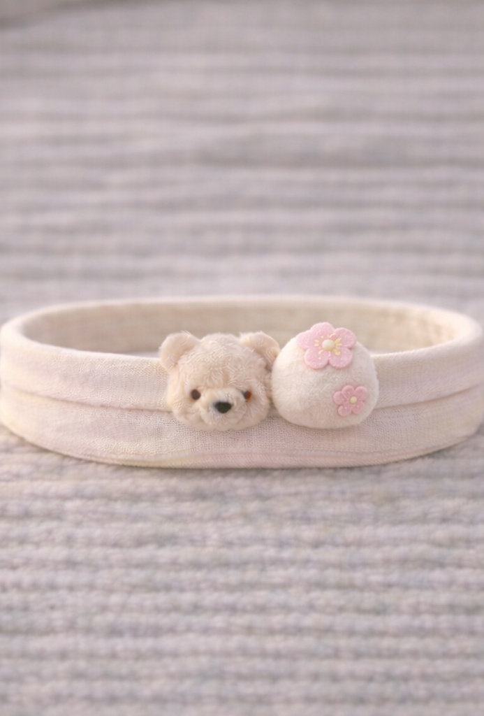 Solution ODM bandeau bébé ourson et dessert glacé à étages pastel – accessoire premium en coton pour revendeurs
