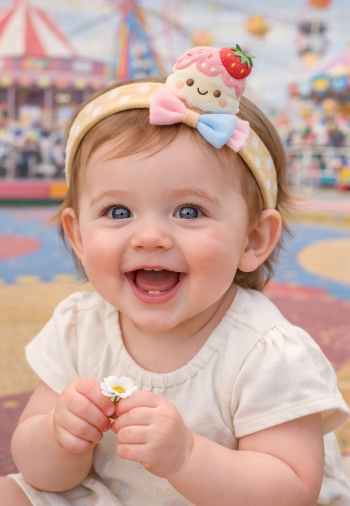 Food-themed Baby Headband, High-quality Cotton, Comfortable Design for Everyday Use