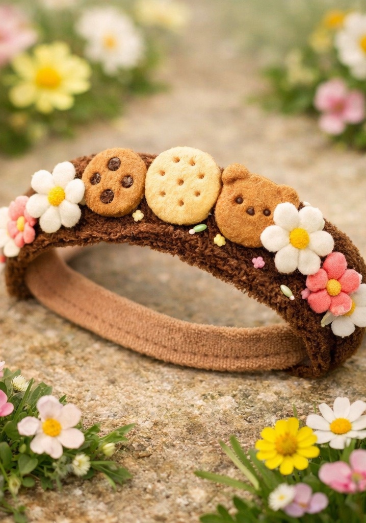 Cookie Trio Floral Adjustable Baby Headband Cotton Baby Hair Accessory