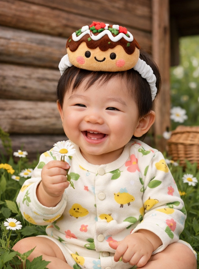 Cute Food Plush Baby Headband Adjustable Cotton Infant Hair Band Cartoon Soft Headwear