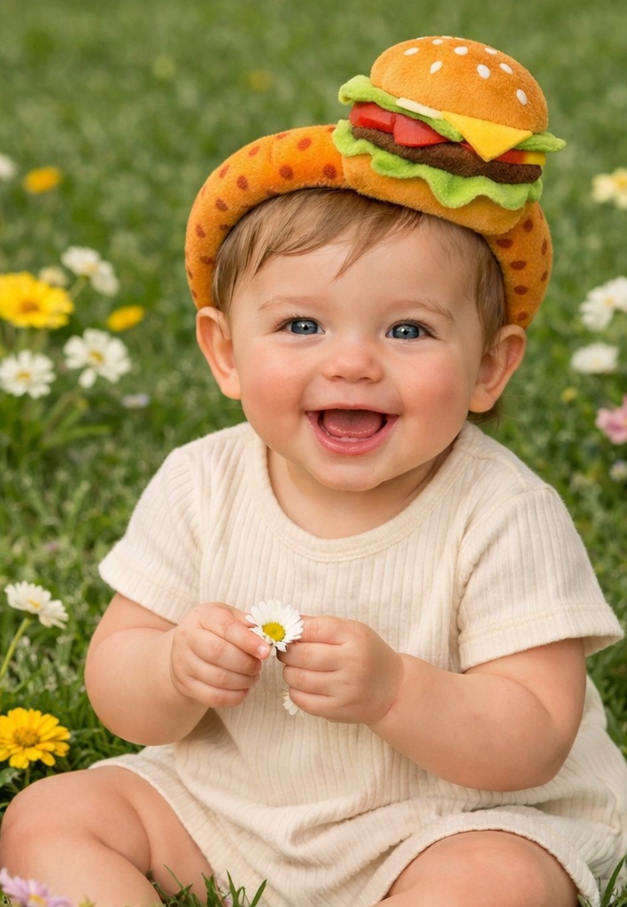 Adjustable Food-themed Plush Baby Headband, Perfect for Cute Babies’ Daily Wear