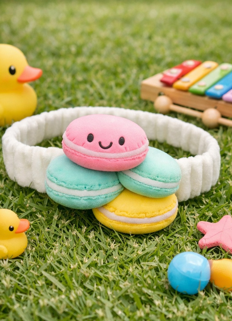 Měkký plyšový dětský čelenka s designem dim sum – Roztomilý a pohodlný doplněk pro děti, ideální pro velkoobchod