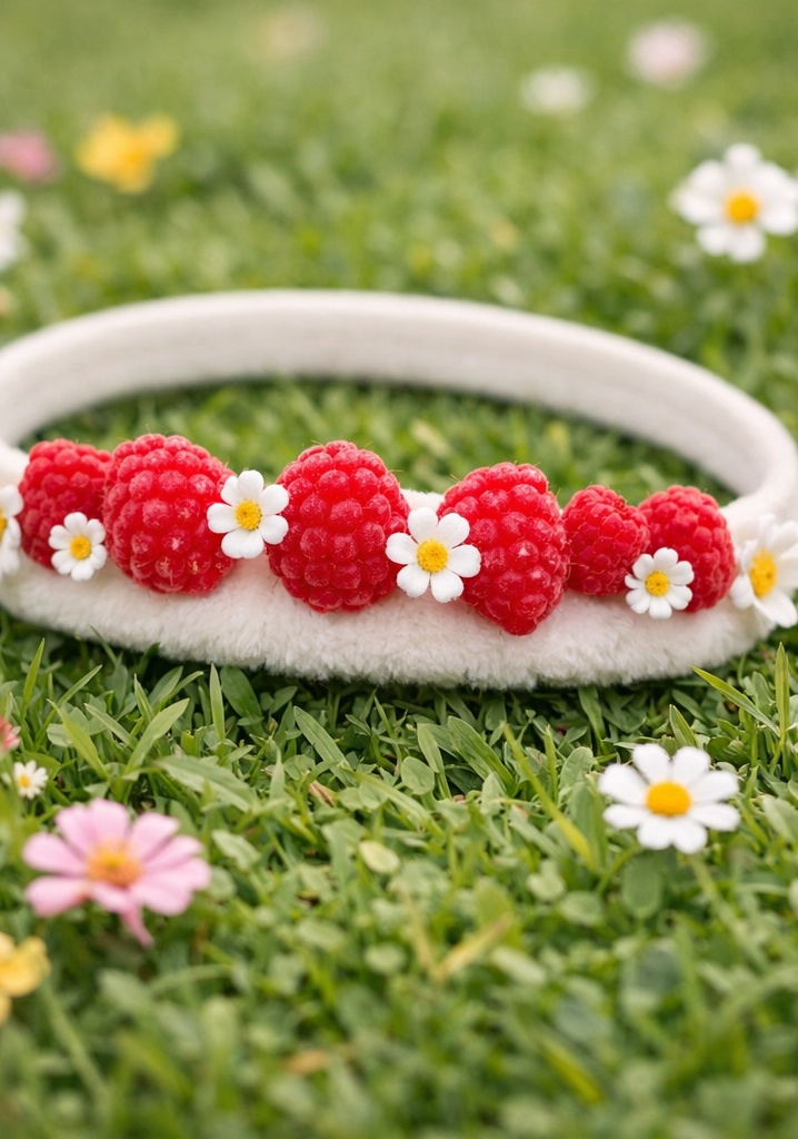 Raspberry Bloom Adjustable Baby Headband Floral Cotton Toddler Headband