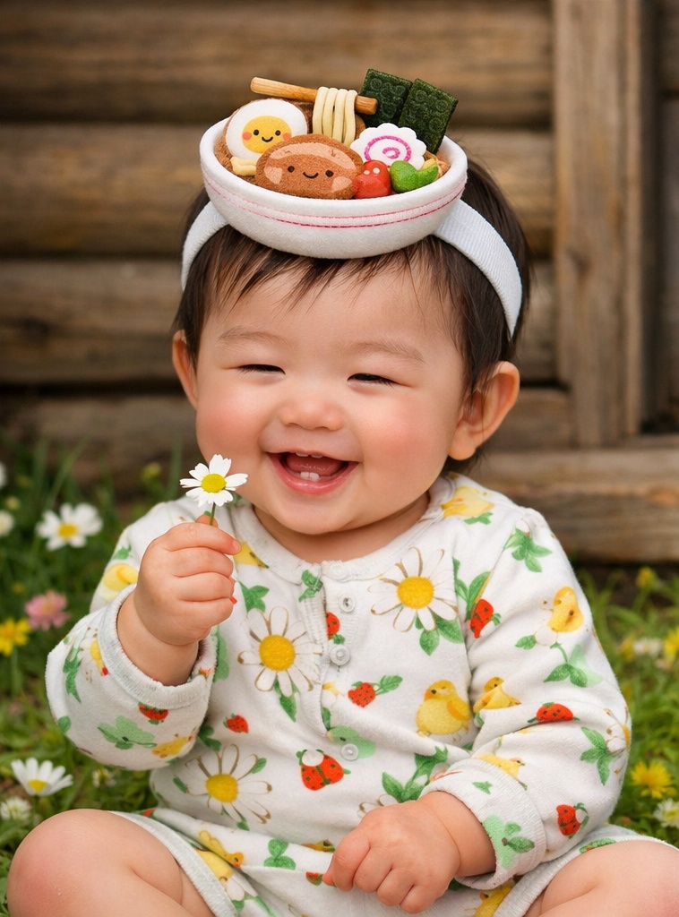 Food-Themed Cotton Adjustable Baby Headband Plush Toy Hair Accessory Soft Infant Headwear