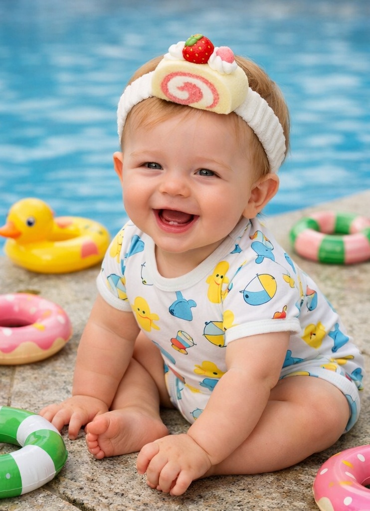 Funktionale und lustige Babykopfbänder mit Lebensmittelmotiven für optimalen Komfort und Stil