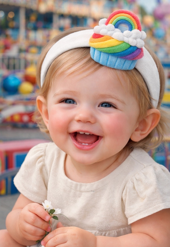 Food-themed Baby Plush Headband, Soft Cotton Design, Perfect for Gentle Baby Wear