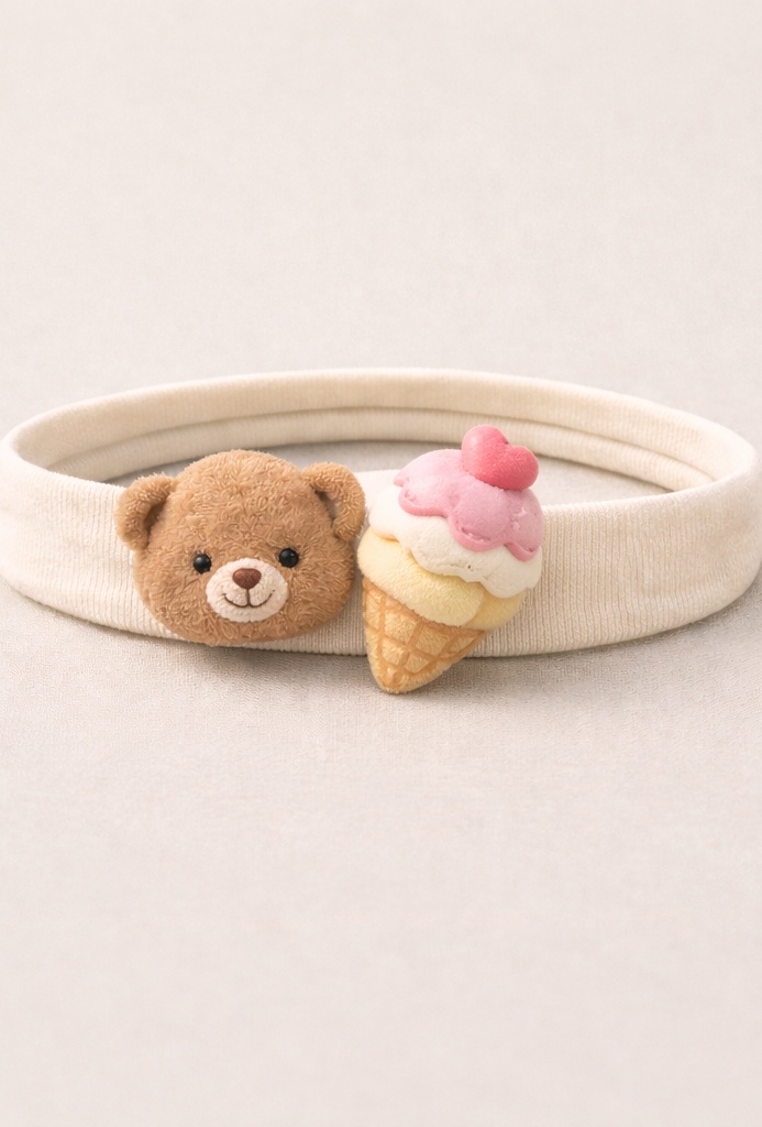 かわいい赤ちゃん用ドールデザインヘアバンド 毎日使いしやすい伸びるやわらかヘッドアクセ