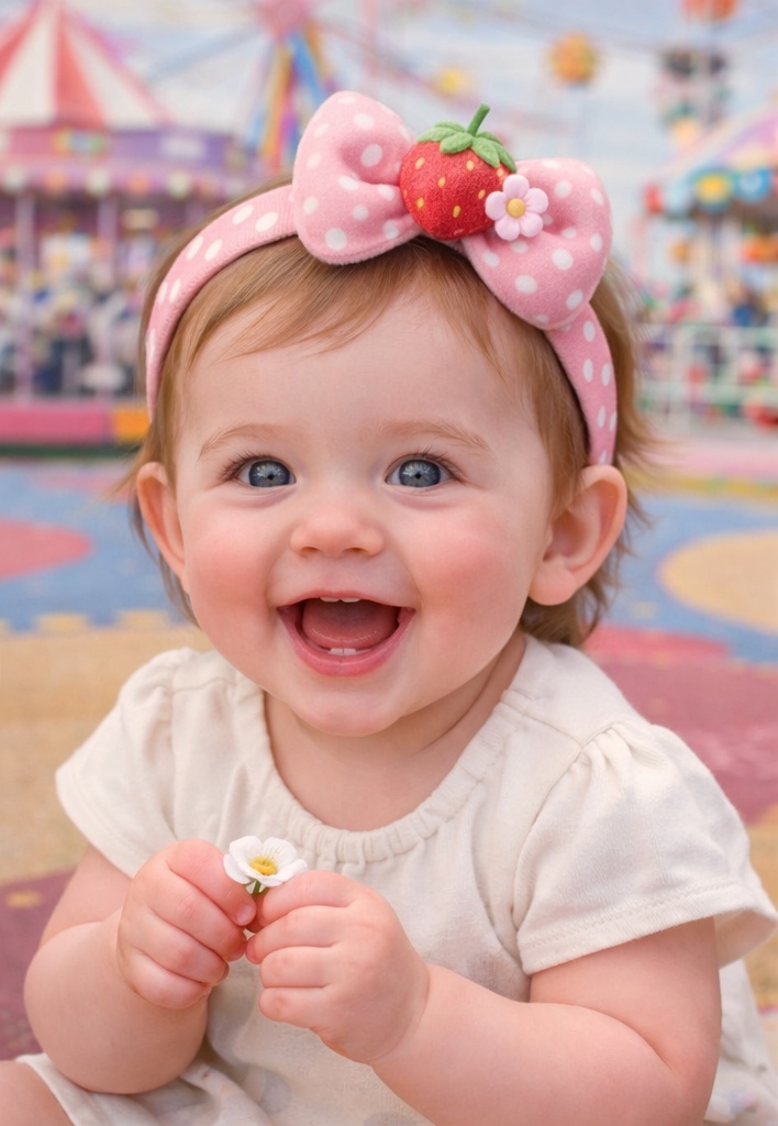 Adjustable Food-themed Baby Headband, Lightweight & Comfortable for Everyday Wear