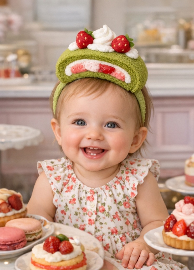 Adorable Baby Headband with Removable Fruit and Cartoon Embellishments for Photography