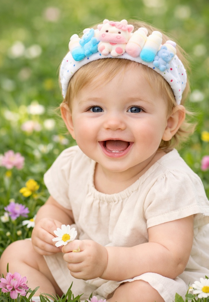 Sweet Food-themed Baby Headband, Soft Cotton, Comfortable and Ideal for Baby Wear