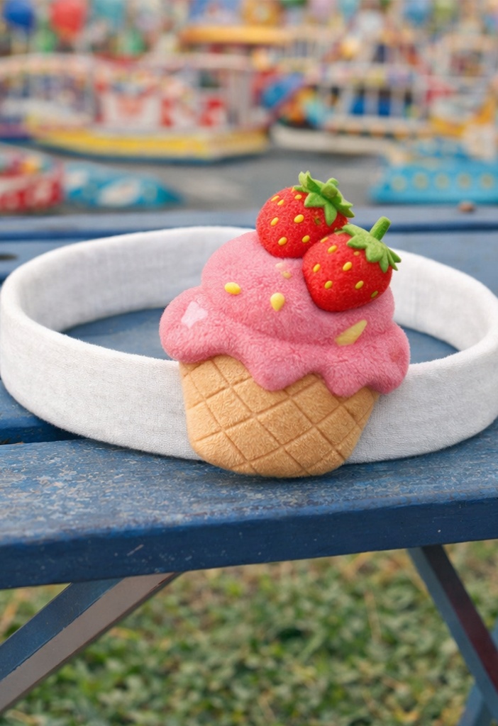 Detachable Pink Doll Baby Headband, Cute Cartoon Design for Little Babies