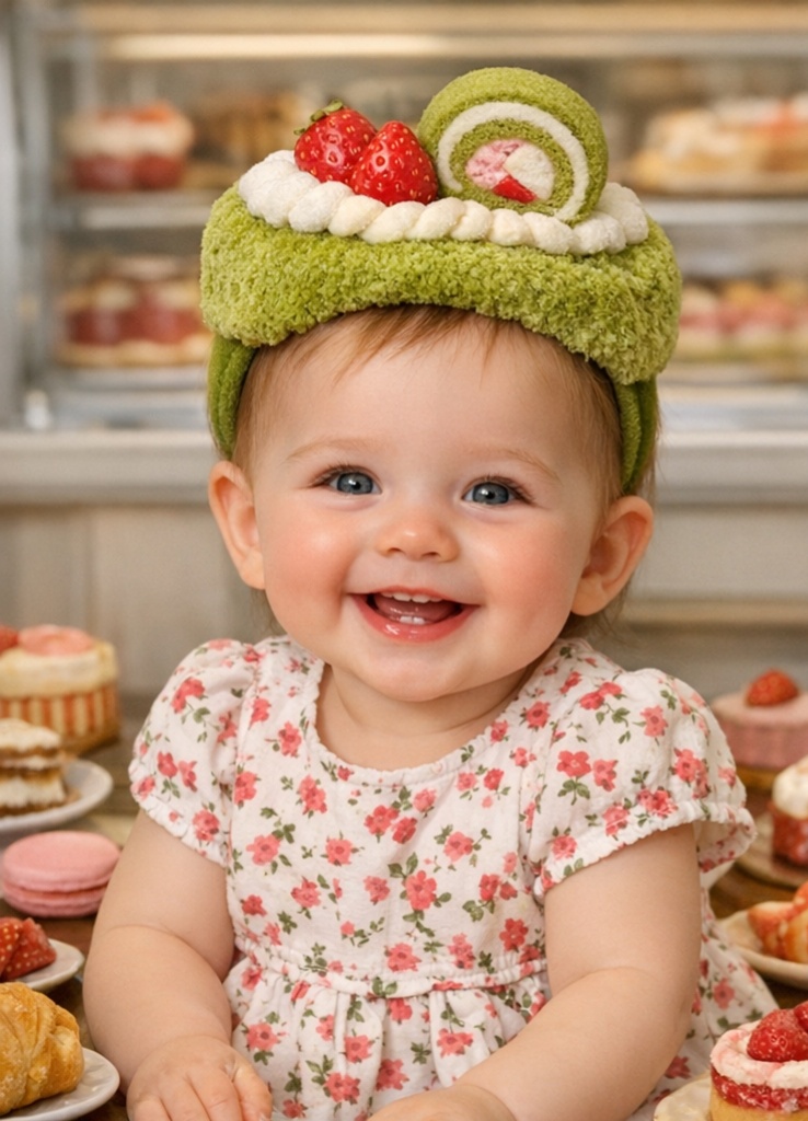 Cute Baby Headband with Removable Fruit and Cartoon Accents for Photoshoots