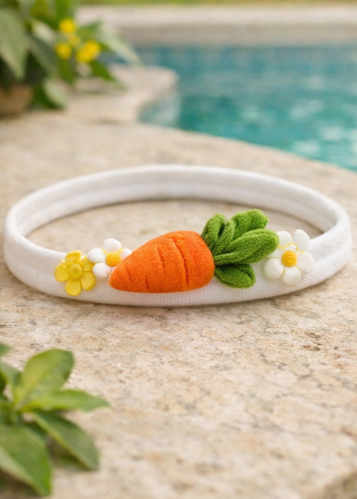 Rustic Garden Food-Themed Plush Baby Headband Soft Cotton Adjustable Infant Hair Accessory