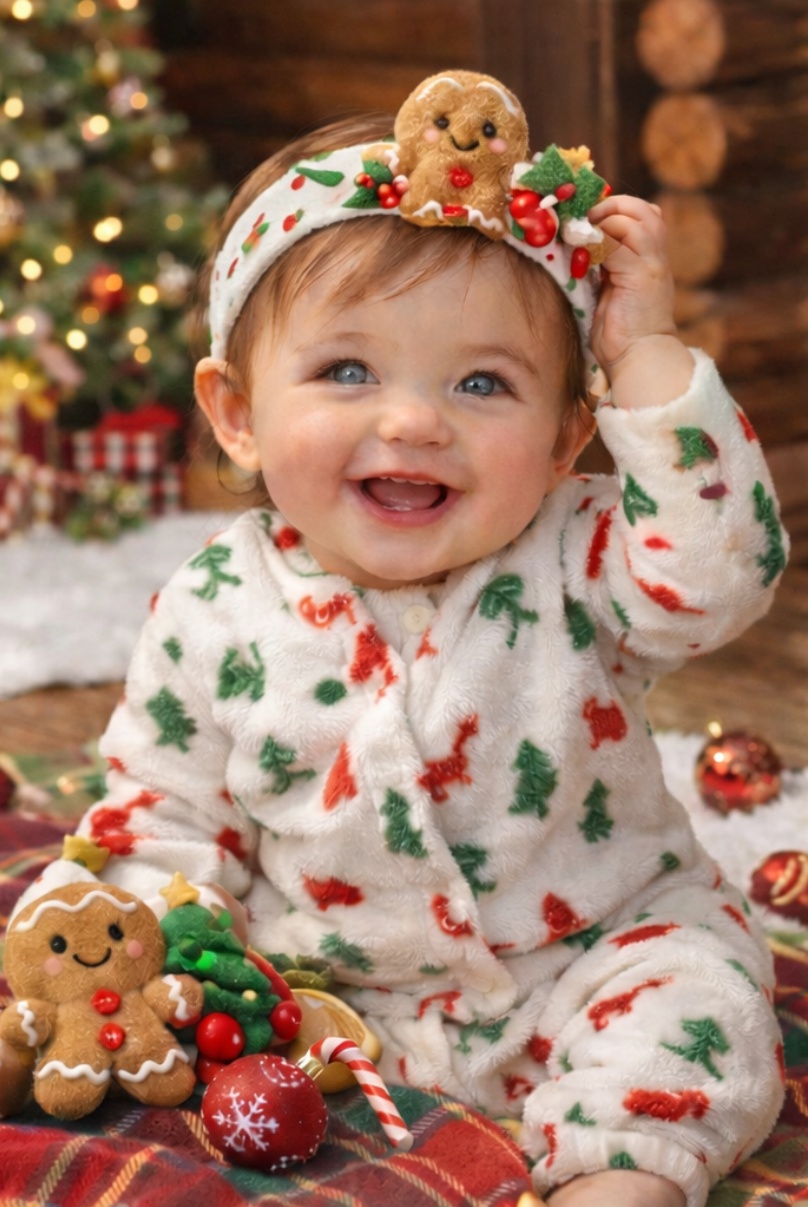 Detachable Pink Plush Doll Baby Headband Cute Cartoon Soft Elastic Infant Hair Accessory