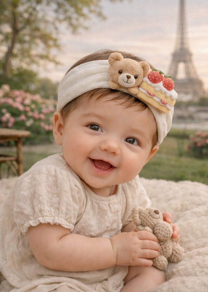 Cinta elástica para bebé estilo kawaii Serie , ligera, delicada y cómoda para paseo, fotos y ocasiones especiales
