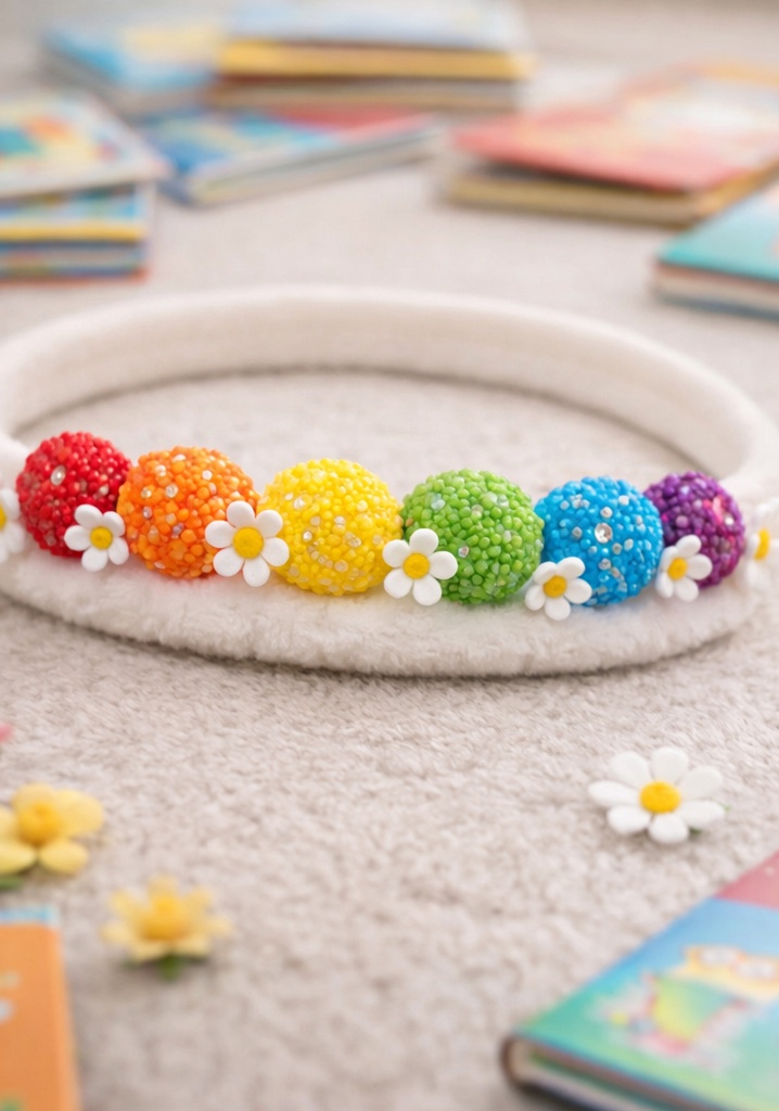 Rainbow Berry Pop Adjustable Baby Headband Floral Cotton Toddler Hairband