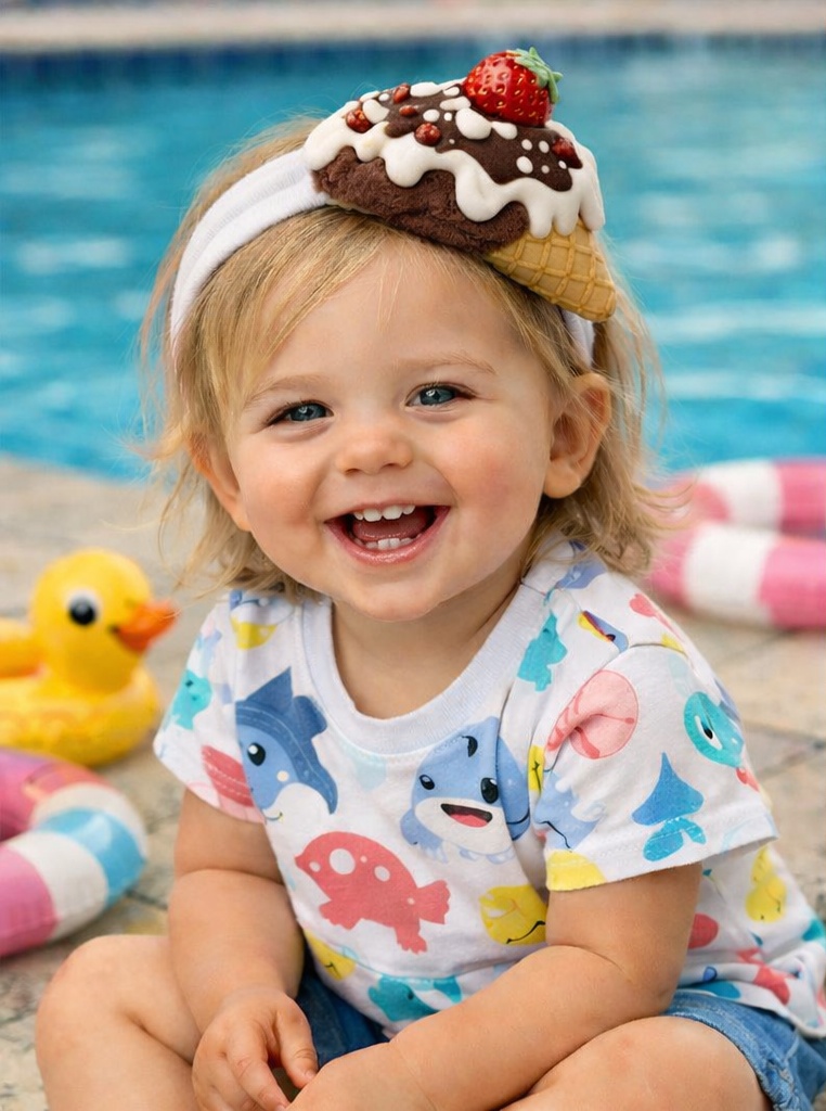 Playful Baby Headband with Fruit and Cartoon Embellishments for Baby Fashion