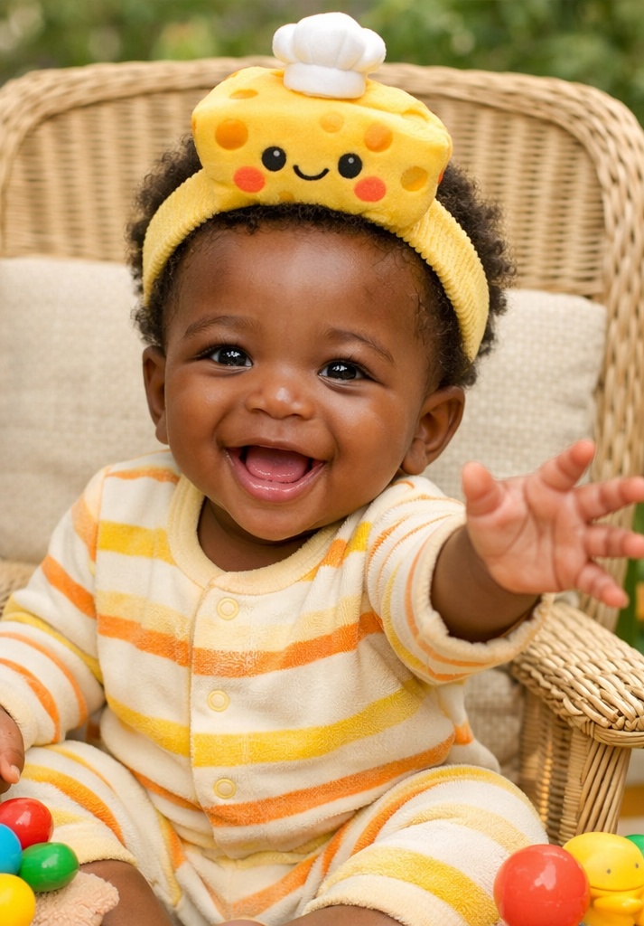 Wholesale Adjustable Cotton Baby Plush Headband with Cute Cake and Ice Cream Design