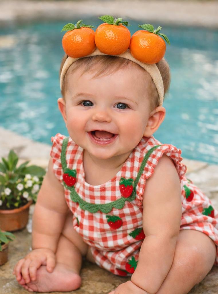 Farmhouse Snack Plush Baby Headband Soft Stretch Cotton Newborn Hair Accessory for Cute Daily Styling