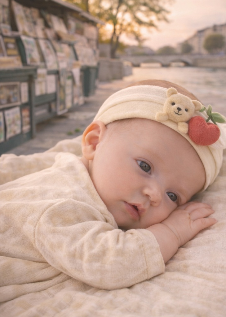 Bentiță adorabilă pentru bebeluși din bumbac moale, reglabilă, pentru en-gros și servicii OEM