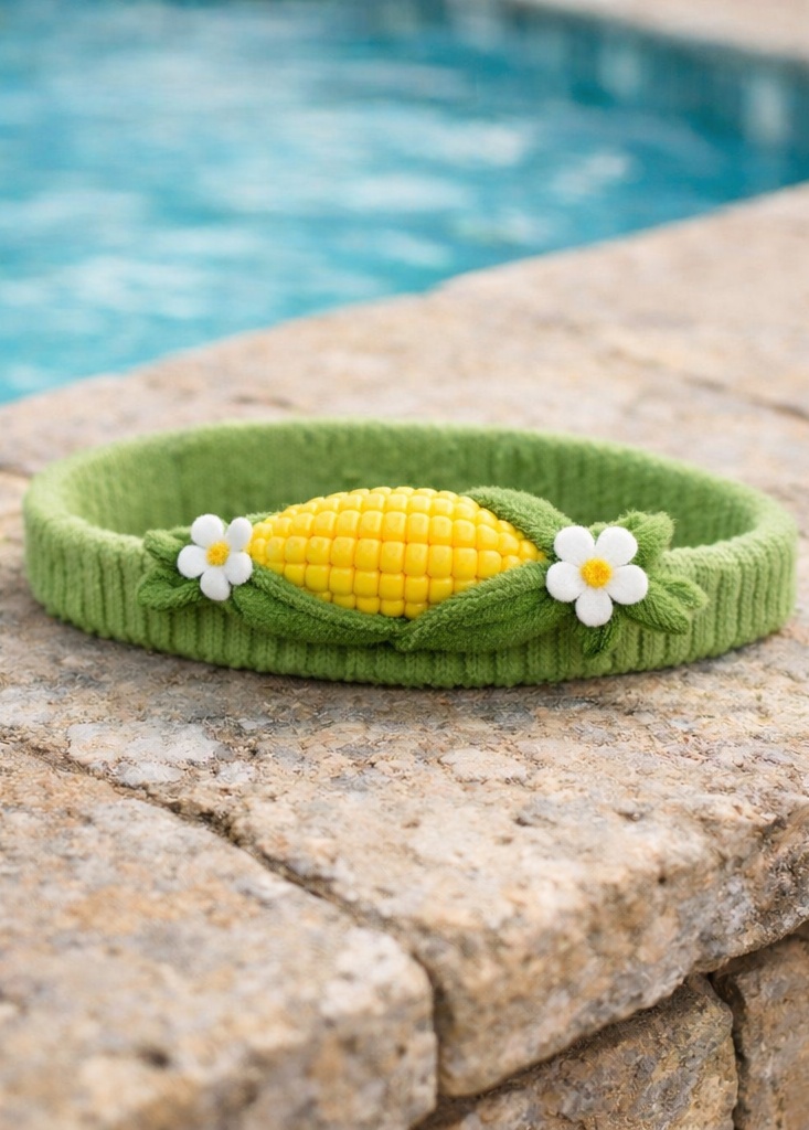 Pastoral Picnic Plush Baby Headband Cozy Adjustable Infant Cotton Hairband with Playful Food Motif
