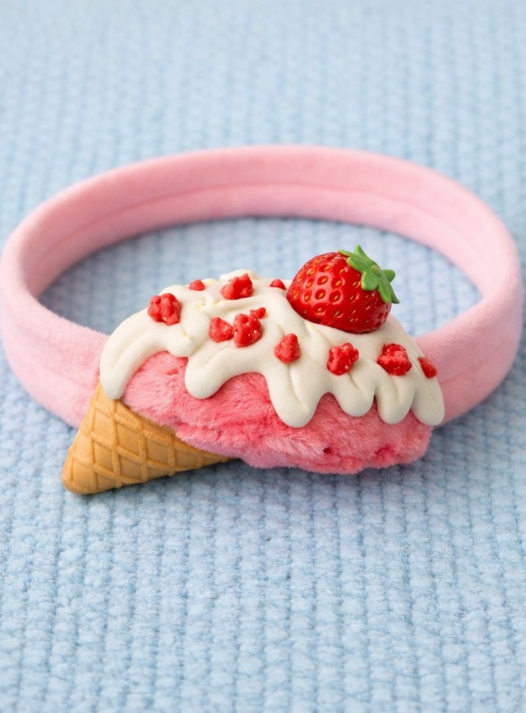 Customizable B2B Cotton Baby Plush Headband with Sweet Food Theme for Boutique Buyers