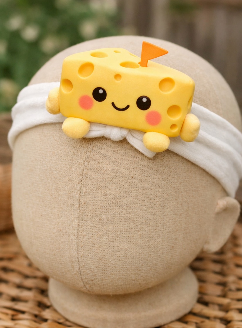 B2B Cotton Baby Plush Headband with Ice Cream and Cake Design for Wholesale Distributors