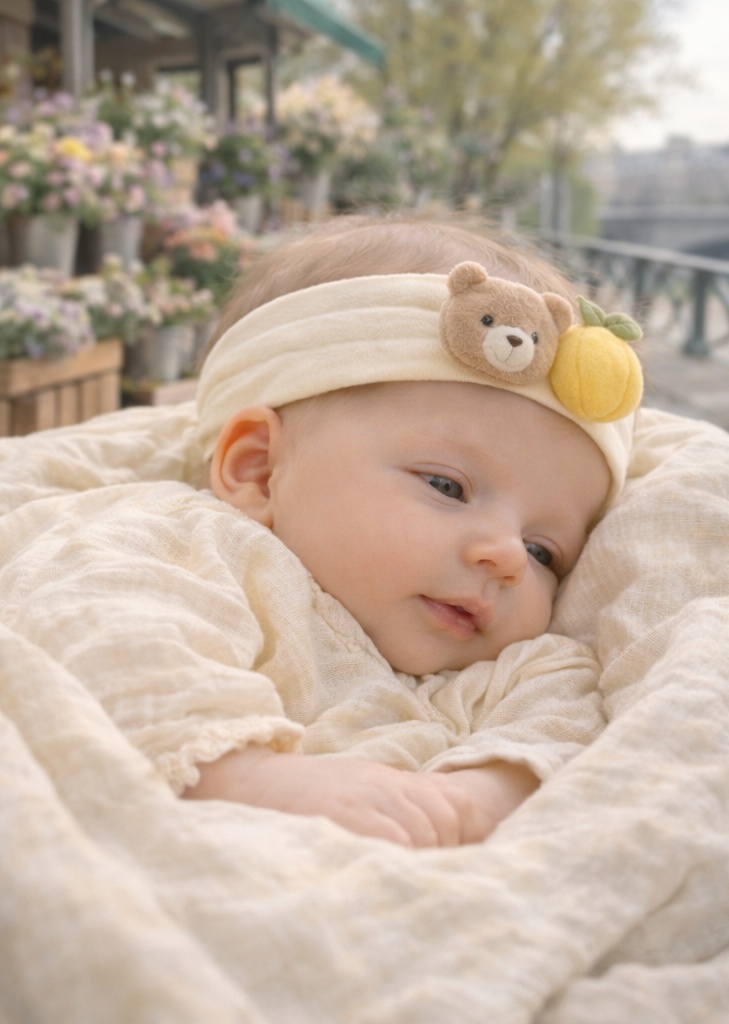 Baby Stirnband mit Puppenmotiv Großhandel OEM ODM weiches Baumwollgefühl niedliches Baby Haaraccessoire Hersteller