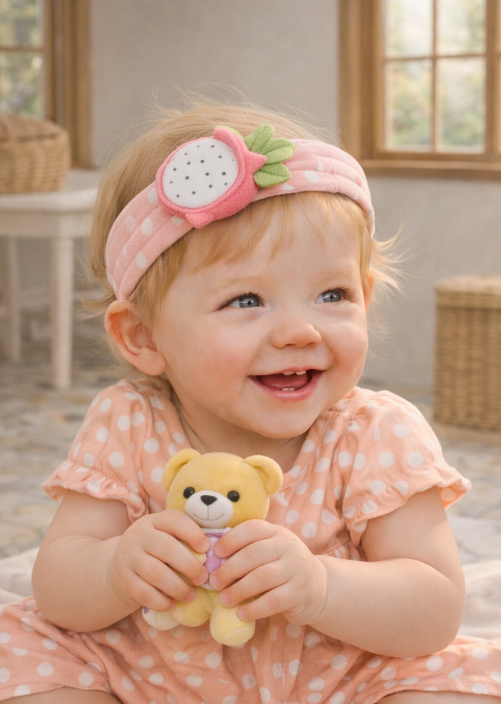 Baby Haarreif mit Puppenmotiv Großhandel Lieferant OEM kundenspezifisch weiches Stirnband für Markenservice