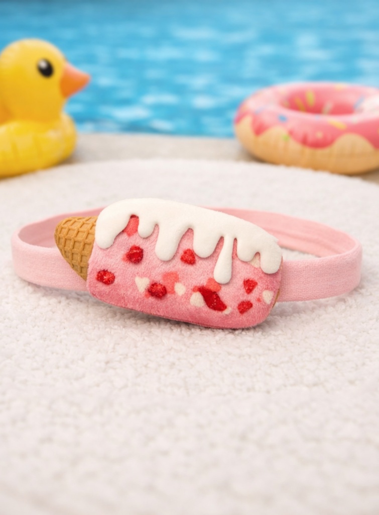 B2B Adjustable Cotton Baby Plush Headband with Cute Food-Inspired Decoration for Wholesale