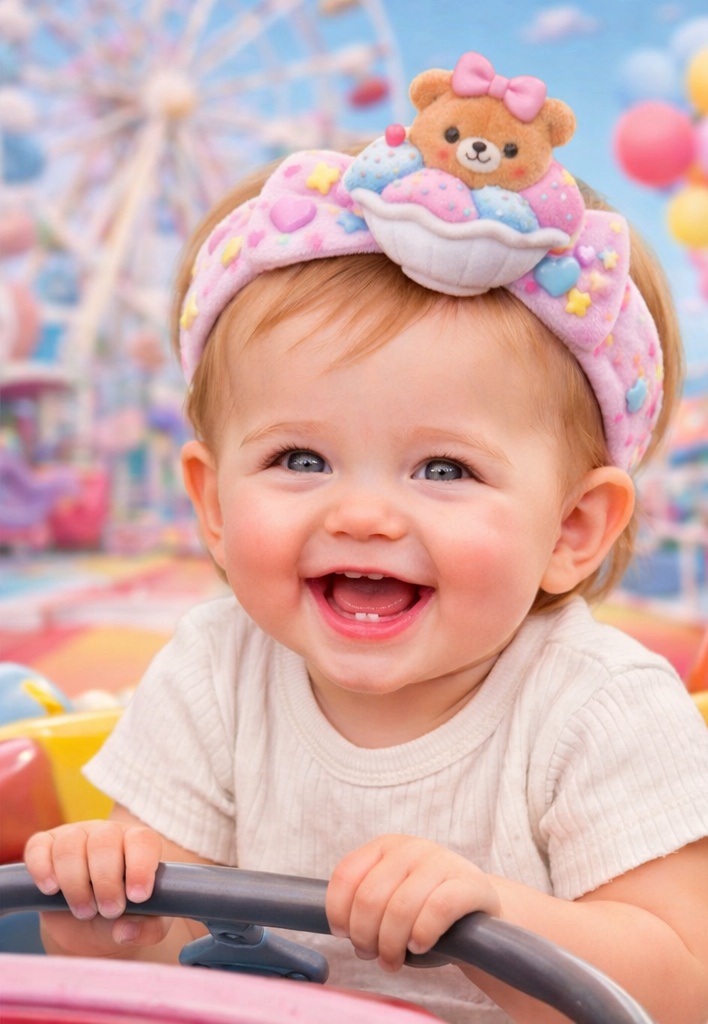 Adjustable Food-themed Baby Headband, Soft Cotton, Comfortable & Practical for Daily Use